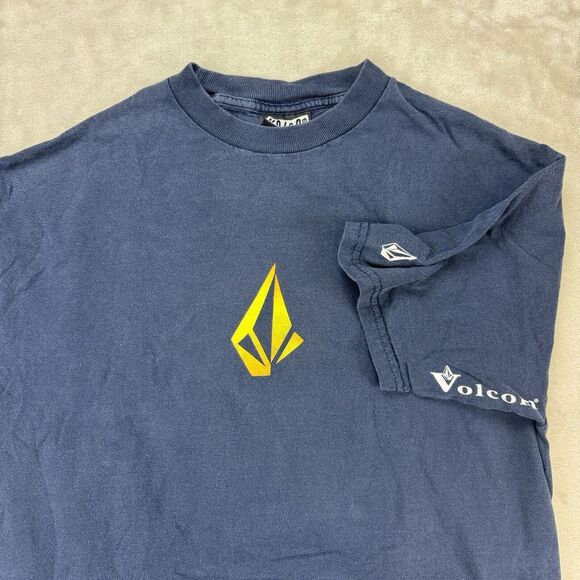 Vtg Volcom Faded Distress Shirt Med‎ Surf Skate Grunge Punk Billabong OP Y2K 90s - Picture 1 of 9